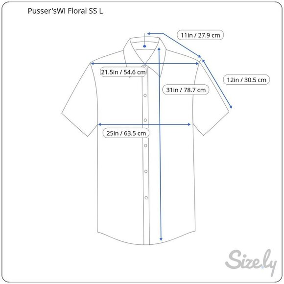 Pussers West Indies Mens Large Floral Silk Blend Hawaiian Button Up Shirt Size L - Picture 2 of 10